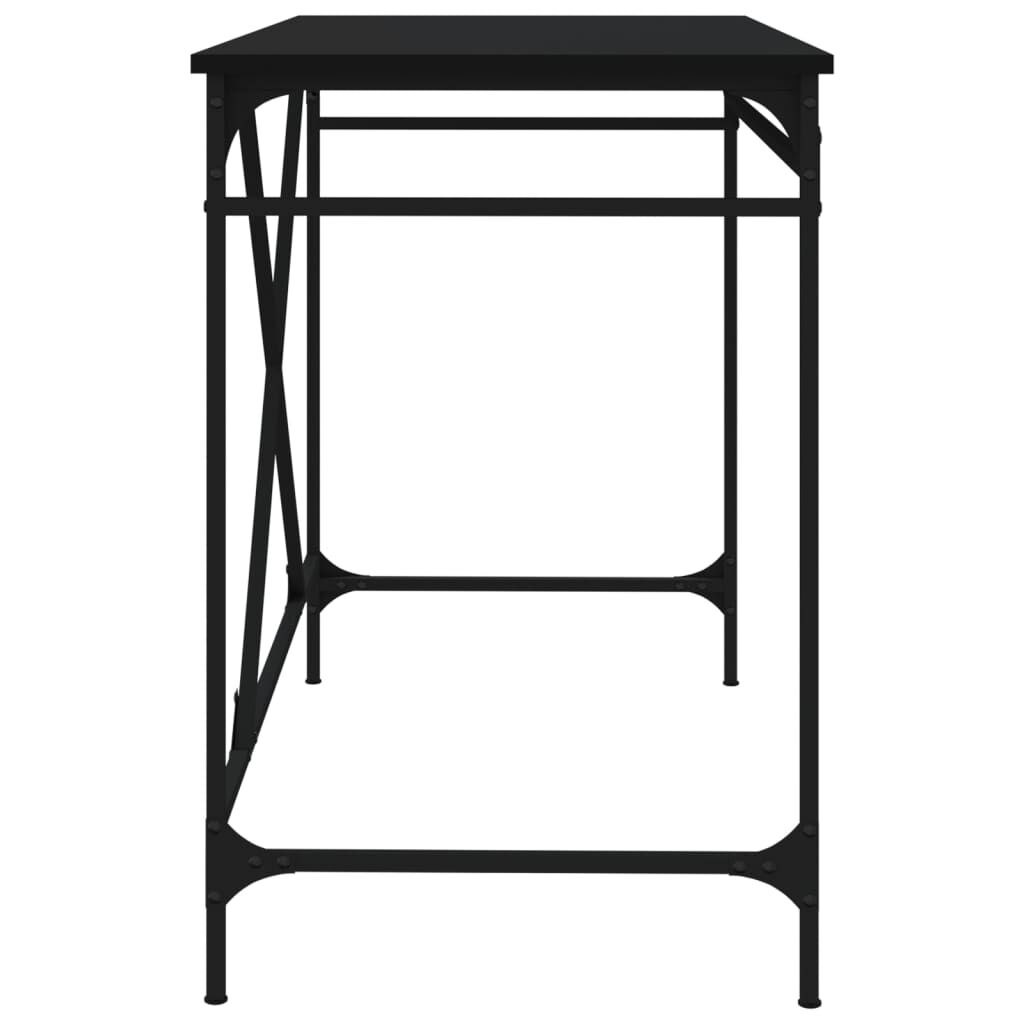 vidaXL Γραφείο Μαύρο 100 x 50 x 75 εκ. Επεξεργασμένο Ξύλο / Σίδηρος