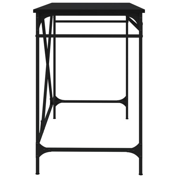vidaXL Γραφείο Μαύρο 100 x 50 x 75 εκ. Επεξεργασμένο Ξύλο / Σίδηρος