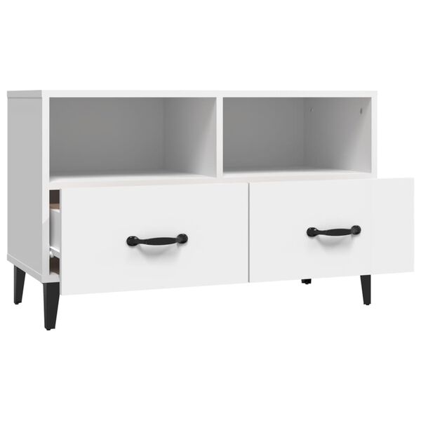 vidaXL Έπιπλο Τηλεόρασης Λευκό 80 x 36 x 50 εκ. από Επεξεργασμένο Ξύλο