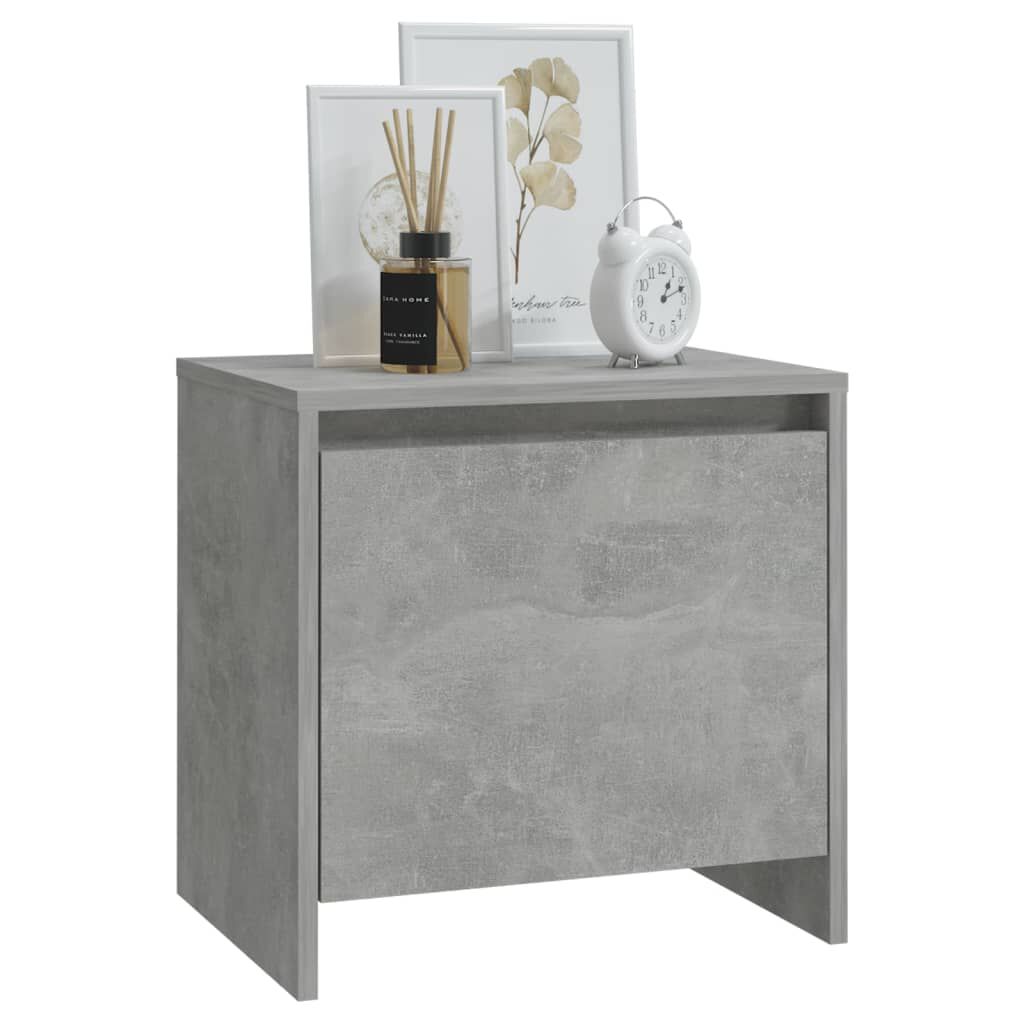 vidaXL Κομοδίνο Γκρι Σκυροδέματος 45x34x44,5 εκ. από Επεξεργ. Ξύλο