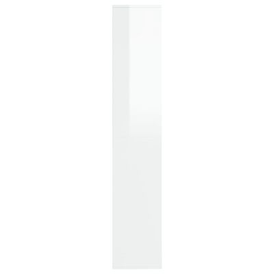 vidaXL Παπουτσοθήκη Γυαλιστερό Λευκό 54 x 34 x 183 εκ. από Μοριοσανίδα