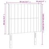 vidaXL Κεφαλάρι Κρεβατιού LED Σκούρο Καφέ 83x16x118/128 εκ. Υφασμάτινο