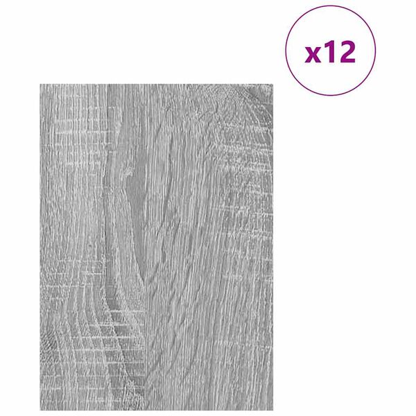 vidaXL Διακοσμητικά Πάνελ 12 pcs Γκρι sonoma 15 x 21 x 0.3 εκ