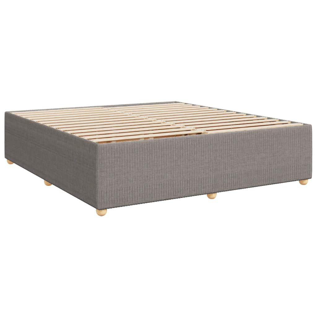 vidaXL Κρεβάτι Boxspring με Στρώμα Taupe 180x200 εκ. Υφασμάτινο