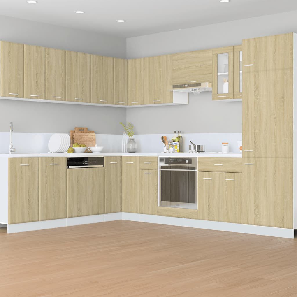 vidaXL Ντουλάπι Ψυγείου Lyon Sonoma Δρυς 60x57x207εκ.