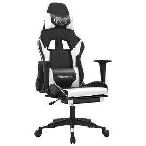 vidaXL &Kappa;&alpha;&rho;έ&kappa;&lambda;&alpha; Gaming &Mu;&alpha;&sigma;ά&zeta; &Upsilon;&pi;&omicron;&pi;ό&delta;&iota;&omicron; &Mu;&alpha;ύ&rho;&omicron;/&Lambda;&epsilon;&upsilon;&kappa;ό &alpha;&pi;ό &Sigma;&upsilon;&nu;&theta;&epsilon;&tau;&iota;&kappa;ό &Delta;έ&rho;&mu;&alpha;