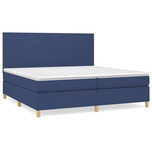 vidaXL &Kappa;&rho;&epsilon;&beta;ά&tau;&iota; Boxspring &mu;&epsilon; &Sigma;&tau;&rho;ώ&mu;&alpha; &Mu;&pi;&lambda;&epsilon; 200x200 &epsilon;&kappa;. &Upsilon;&phi;&alpha;&sigma;&mu;ά&tau;&iota;&nu;&omicron;