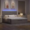 vidaXL &Omicron;&theta;&omega;&mu;&alpha;&nu;&iota;&kappa;ό &kappa;&rho;&epsilon;&beta;ά&tau;&iota; &mu;&epsilon; &sigma;&tau;&rho;ώ&mu;&alpha; & LEDs Taupe 160x200cm ύ&phi;&alpha;&sigma;&mu;&alpha;