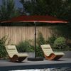 vidaXL Ομπρέλα Κήπου Τερακότα 385 x 209 x 244 εκατοστά ύφασμα