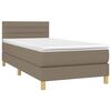 vidaXL &Kappa;&rho;&epsilon;&beta;ά&tau;&iota; Boxspring &mu;&epsilon; &Sigma;&tau;&rho;ώ&mu;&alpha; Taupe 90x190 &epsilon;&kappa;.&Upsilon;&phi;&alpha;&sigma;&mu;ά&tau;&iota;&nu;&omicron;