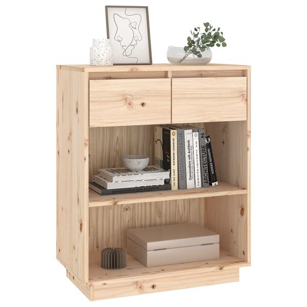 vidaXL Ντουλάπι Κονσόλα 60 x 34 x 75 εκ. από Μασίφ Ξύλο Πεύκου