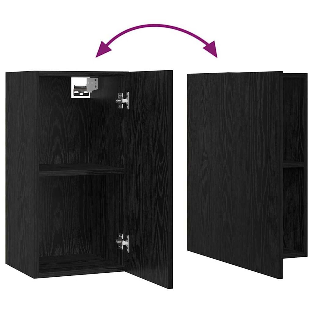 vidaXL Σετ επίπλου τηλεόρασης 4 pcs Μαύρη δρυς 30.5 x 30 x 90 cm