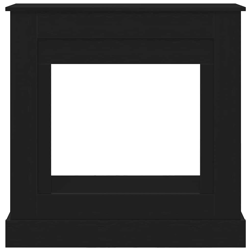 vidaXL Γύρος τζακιού Μαύρη δρυς 90x30x90 cm Κατασκευασμένο ξύλο