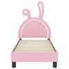 vidaXL Κρεβατική βάση για παιδιά με προσκέφαλο Ροζ 70 x 140 cm PU
