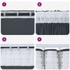 vidaXL Κουρτίνα με κουρτίνες 2 pcs Ασημί γκρι 140 x 140 cm Βελούδο