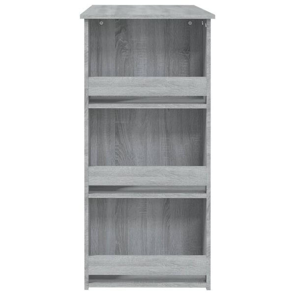 vidaXL Τραπέζι Μπαρ με Ράφια Sonoma Δρυς 102x50x103,5εκ. Επεξεργ. Ξύλο