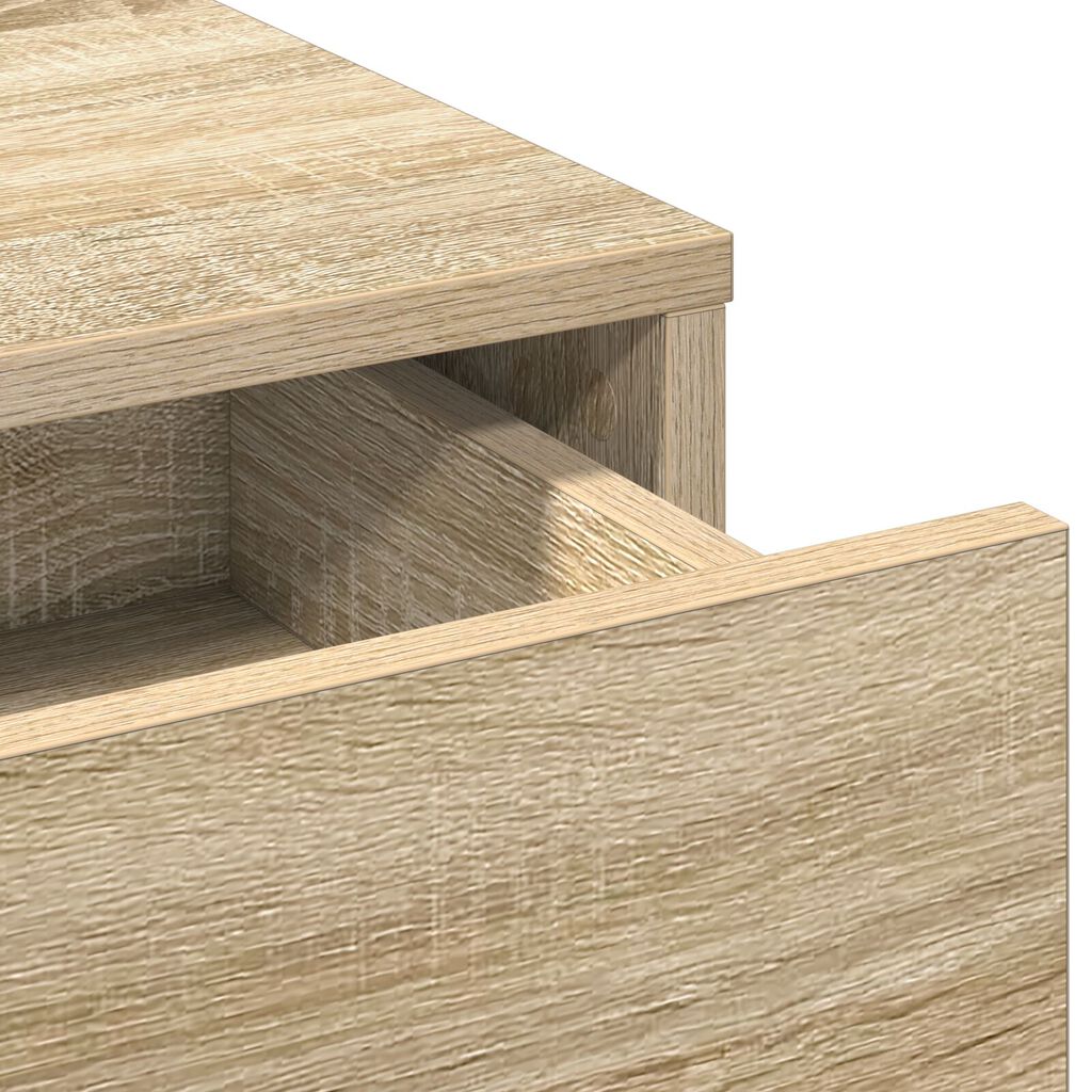 vidaXL Καθρέφτης με φώτα LED σε χρώμα Sonoma Oak 50x41x135 εκ.