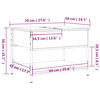 vidaXL Τραπεζάκι Σαλονιού Γκρι Sonoma 70x50x50 εκ. Επεξ. Ξύλο/Μέταλλο