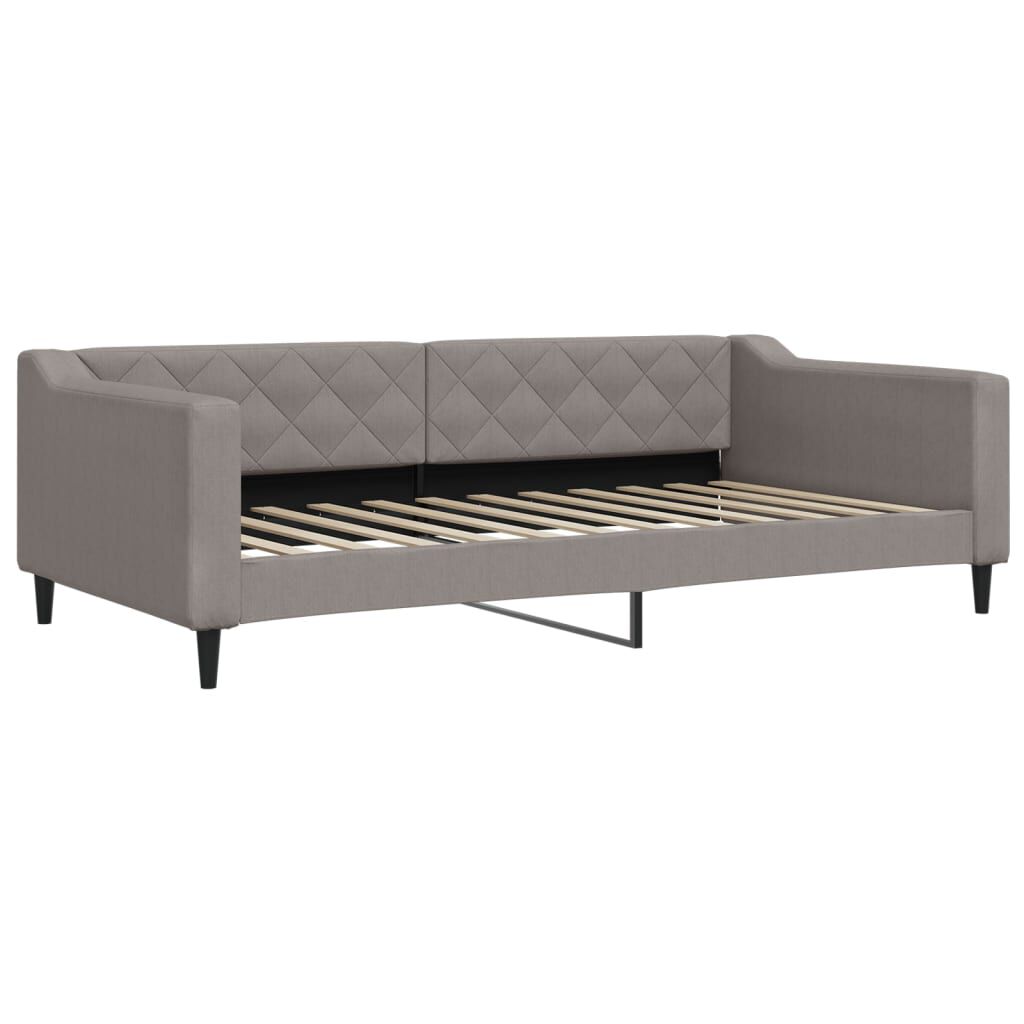 vidaXL Καναπές Κρεβάτι Συρόμενος Taupe 100x200εκ. Υφασμάτινος Στρώματα