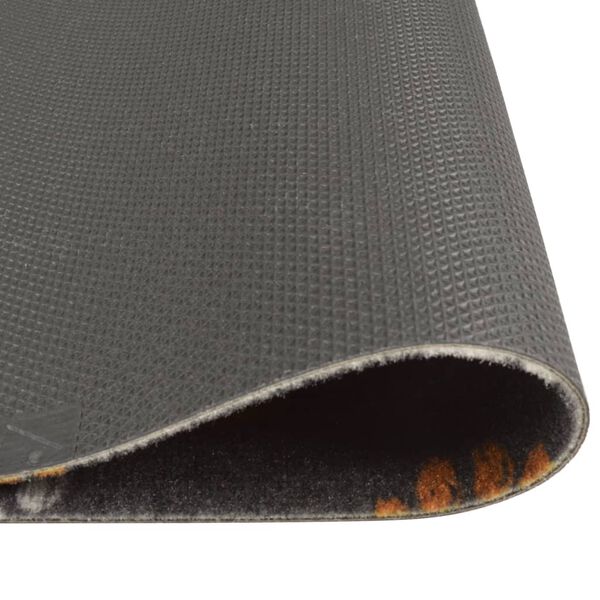 vidaXL Χαλί Κουζίνας Πλενόμενο Σχέδιο Πατημασιές 60x300 εκ. Βελούδινο