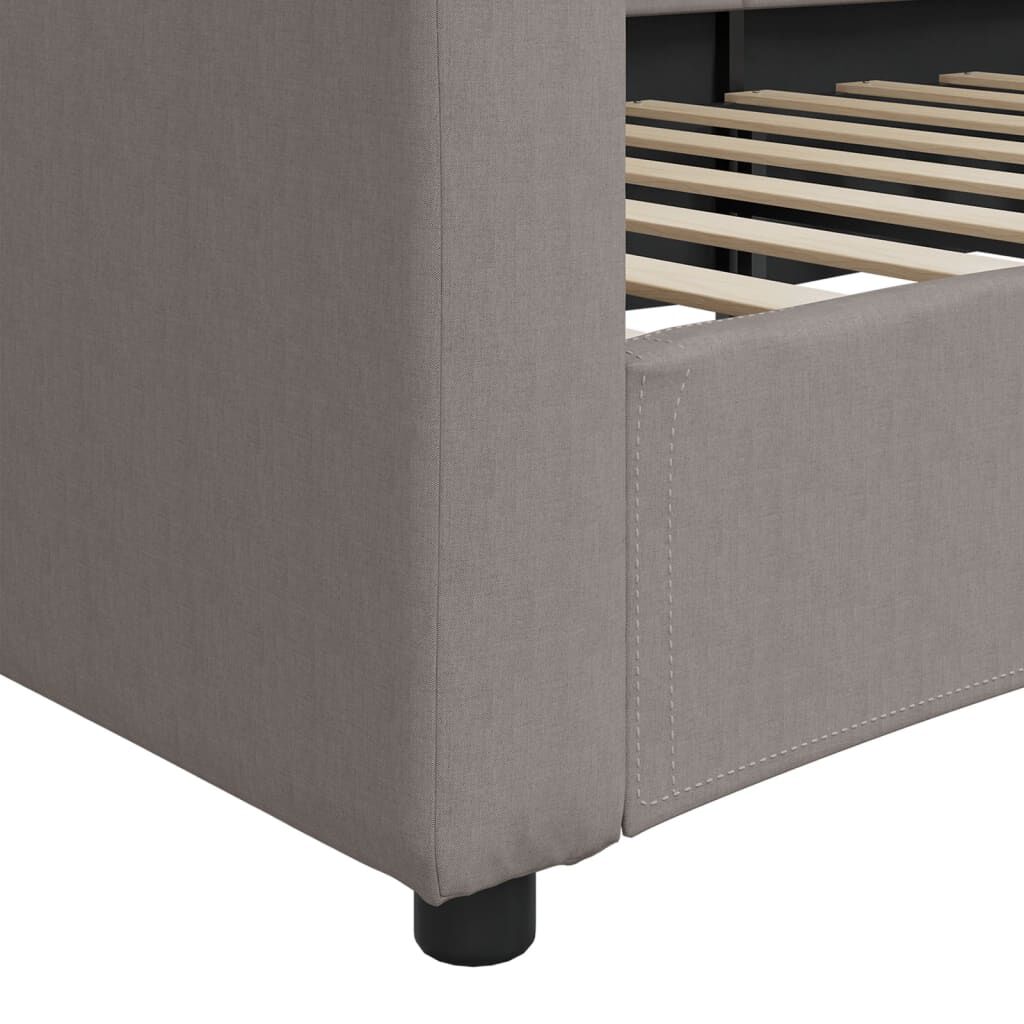 vidaXL Καναπές Κρεβάτι Taupe 100 x 200 εκ. Υφασμάτινος