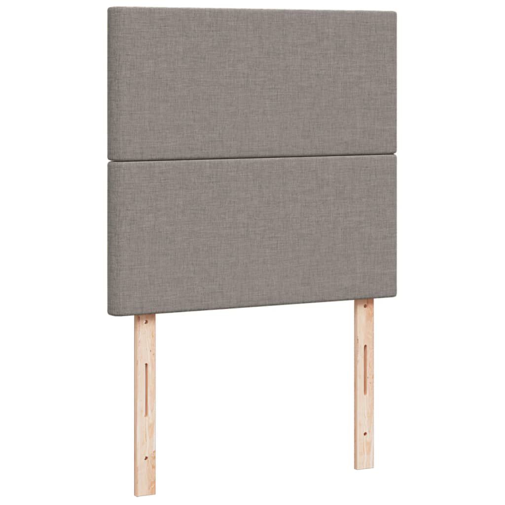 vidaXL Κρεβάτι Boxspring με Στρώμα Taupe 80x200 εκ. Υφασμάτινο