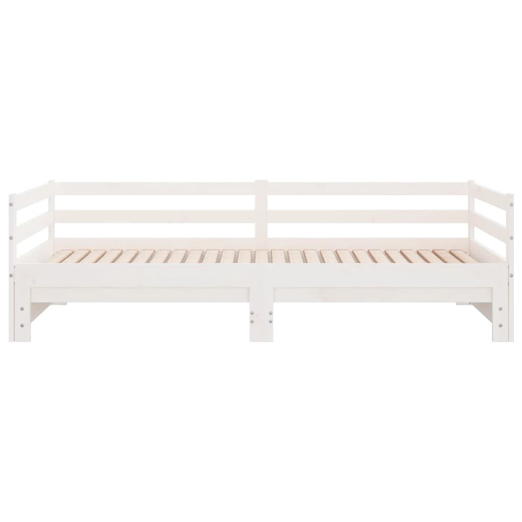 vidaXL Καναπές Κρεβάτι Λευκός 2 x (90 x 200) εκ. από Μασίφ Ξύλο Πεύκου