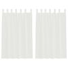 vidaXL Κουρτίνες Voile με βρόχους 2 τεμάχια Λευκό 140x175 cm