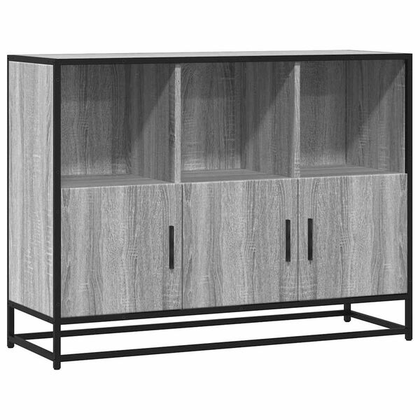 vidaXL Sideboard &Gamma;&kappa;&rho;&iota; Sonoma 100x35x76 cm &Xi;ύ&lambda;&iota;&nu;&omicron; &mu;&eta;&chi;&alpha;&nu;&omicron;&upsilon;&rho;&gamma;&iota;&kappa;ό &xi;ύ&lambda;&omicron;