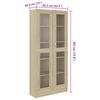 vidaXL Βιτρίνα Χρώμα Sonoma Δρυς 82,5 x 30,5 x 185 εκ. Επεξ. Ξύλο