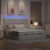 vidaXL &Omicron;&theta;&omega;&mu;&alpha;&nu;&iota;&kappa;ό &kappa;&rho;&epsilon;&beta;ά&tau;&iota; &mu;&epsilon; &sigma;&tau;&rho;ώ&mu;&alpha;&tau;&alpha; & LEDs Taupe 180x200cm ύ&phi;&alpha;&sigma;&mu;&alpha;