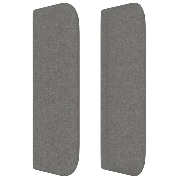 vidaXL Κεφαλάρι με Πτερύγια Σκούρο Γκρι 93x16x78/88 εκ. Υφασμάτινο