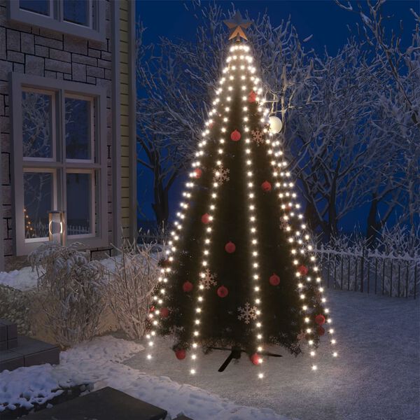 vidaXL Χριστουγεννιάτικα Λαμπάκια Χταπόδι 300 LED Ψυχρό Λευκό 250 εκ.