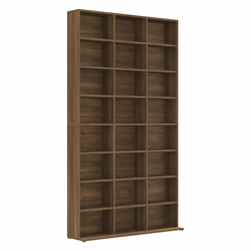 vidaXL Έπιπλο για CD Καφέ Δρυς 102x23x177,5 εκ. Επεξεργασμένο Ξύλο