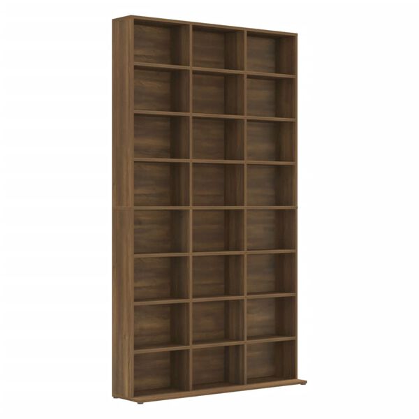 vidaXL Έπιπλο για CD Καφέ Δρυς 102x23x177,5 εκ. Επεξεργασμένο Ξύλο