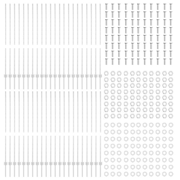 vidaXL Πό posts φράχτη 44 pcs Ασημί 180 εκ. Ατσάλι