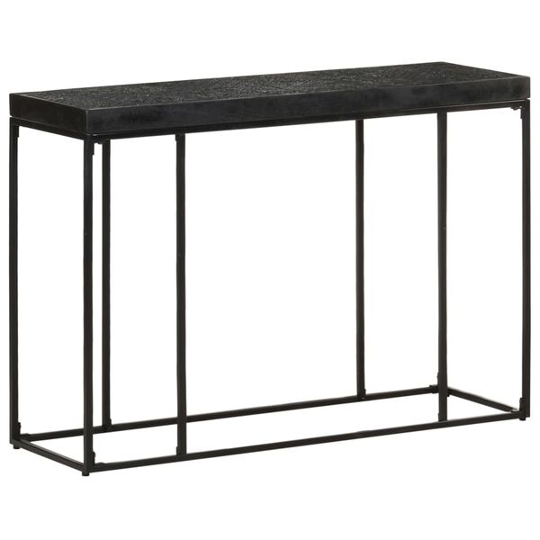 vidaXL Τραπέζι Κονσόλα Μαύρο 110x35x76 εκ. Μασίφ Ξύλο Ακακίας & Μάνγκο