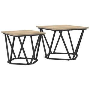vidaXL &Sigma;&epsilon;&tau; &beta;&omicron;&eta;&theta;&eta;&tau;&iota;&kappa;ά &tau;&rho;&alpha;&pi;&epsilon;&zeta;ά&kappa;&iota;&alpha; 2 &tau;&mu;&chi;. &Delta;&rho;ύ&sigmaf; Sonoma 50 x 50 x 40 cm
