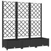 vidaXL Γλάστρα Κήπου με Πλέγμα Μαύρη 120x40x121,5 εκ. από Πολυπροπυλένιο