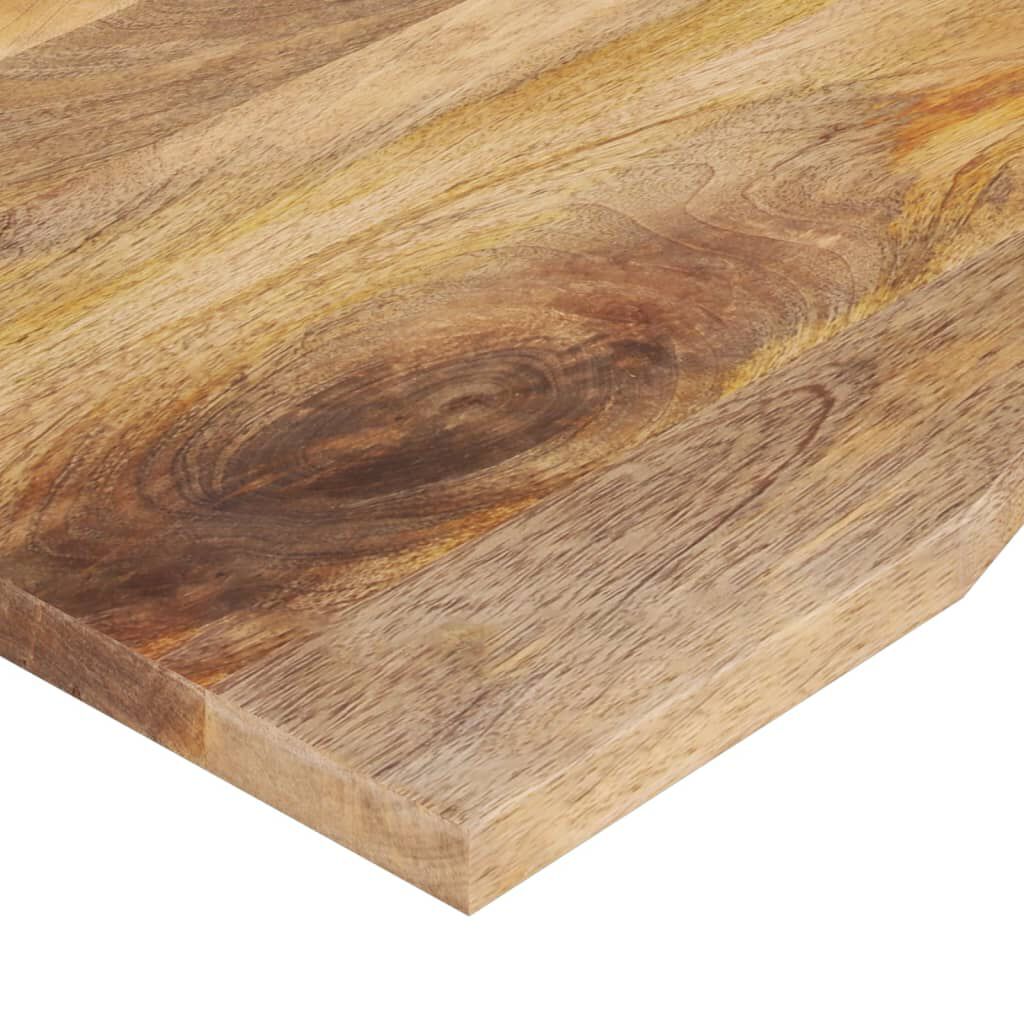 vidaXL Επιφάνεια Γραφείου Καμπύλη 100x80x2,5 εκ Μασίφ Ακατ. Μάνγκο
