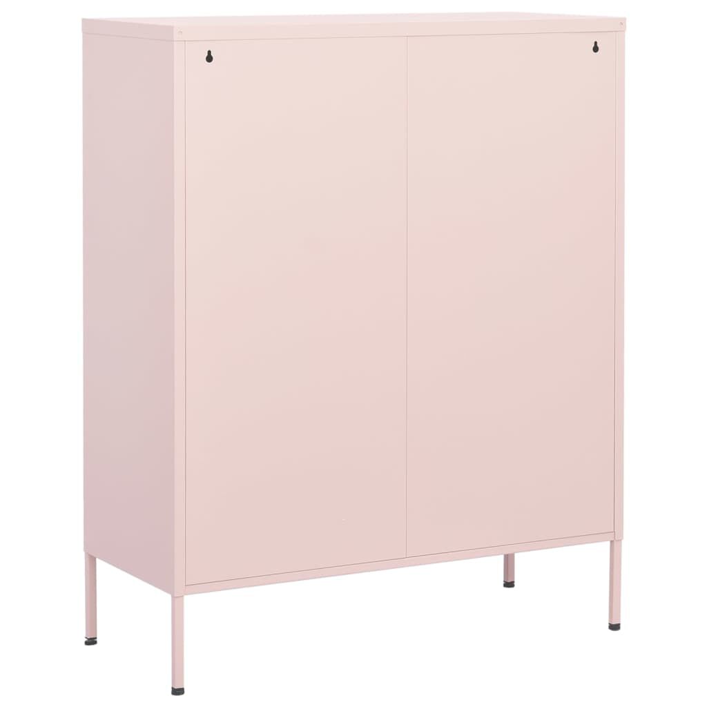 vidaXL Ντουλάπι Αποθήκευσης Ροζ 80 x 35 x 101,5 εκ. Ατσάλινο