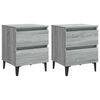vidaXL &Kappa;&omicron;&mu;&omicron;&delta;ί&nu;&alpha; 2 &tau;&epsilon;&mu;. &Gamma;&kappa;&rho;&iota; Sonoma 40 x 35 x 50 &epsilon;&kappa;. &mu;&epsilon; &Mu;&epsilon;&tau;&alpha;&lambda;&lambda;&iota;&kappa;ά &Pi;ό&delta;&iota;&alpha;