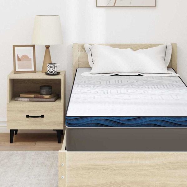 vidaXL Στρώματα Λευκό και μπλε 70 x 200 cm Αφρός μνήμης τζελ