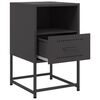vidaXL Κομοδίνα 2 τεμ. Μαύρα 36x39x60,5 εκ. Χάλυβα