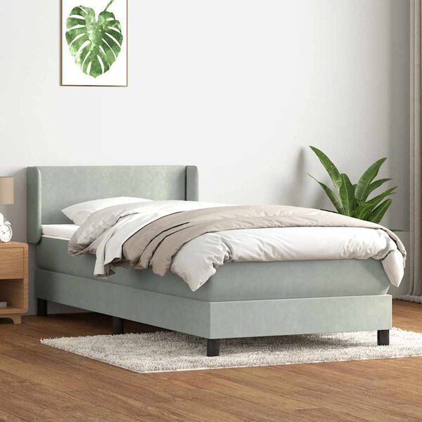 vidaXL Box Spring &kappa;&rho;&epsilon;&beta;ά&tau;&iota; &mu;&epsilon; &sigma;&tau;&rho;ώ&mu;&alpha; &alpha;&nu;&omicron;&iota;&chi;&tau;ό &gamma;&kappa;&rho;&iota; 80x220 cm &Beta;&epsilon;&lambda;&omicron;ύ&delta;&iota;&nu;&omicron;