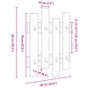 vidaXL Τοίχου Κρεμάστρα Λευκό 60 x 3 x 82 εκ. Επεξεργασμένο ξύλο