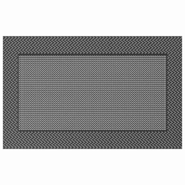 vidaXL Χαλί εξωτερικού χώρου ARAKIL Μαύρο και γκρι 250 x 400 cm PP