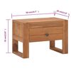 vidaXL Κομοδίνο 50 x 30 x 35 εκ. από Μασίφ Ξύλο Teak