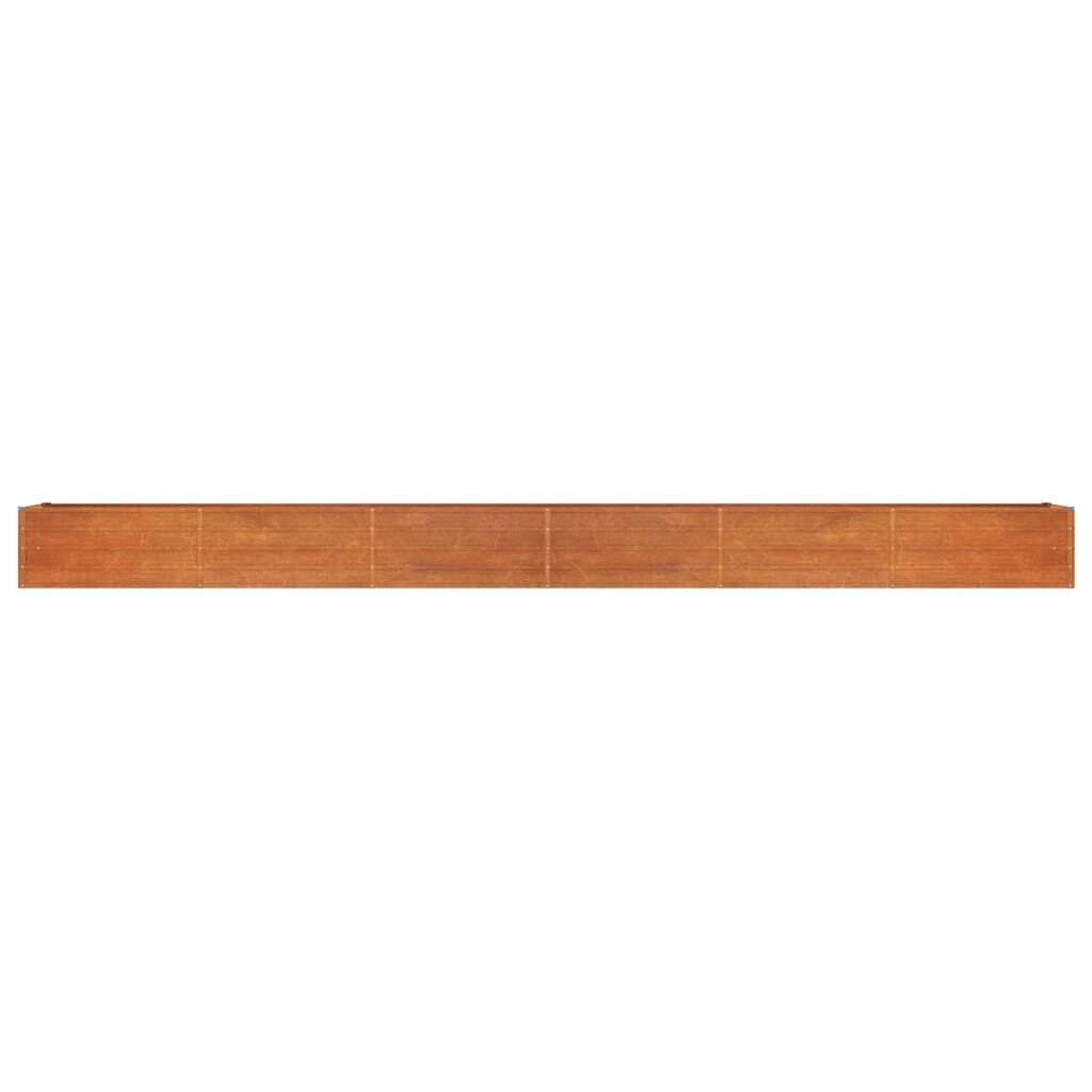 vidaXL Ζαρντινιέρα Σκουριασμένο 600x80x45 εκ. Ατσάλι Σκληρυθέν Αέρα
