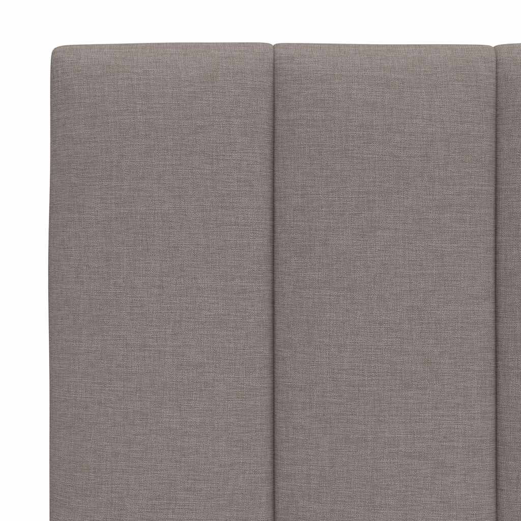 vidaXL Κρεβάτι Taupe 140x190 εκ. Υφασμάτινο